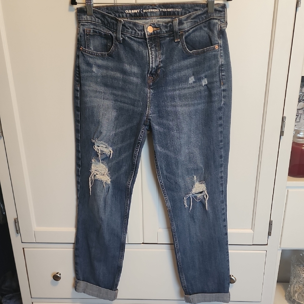 **DONATED** Old Navy Women's Boyfriend Jeans in Dark Blue